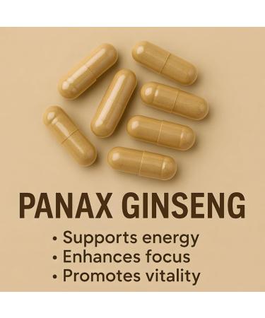Panax Ginseng 500mg Capsules 240 Count | Korean Red Ginseng Root Extract for Energy Focus & Immune Support | Non-GMO Vegan-Friendly Supplement - Buy Online on GoSupps.com