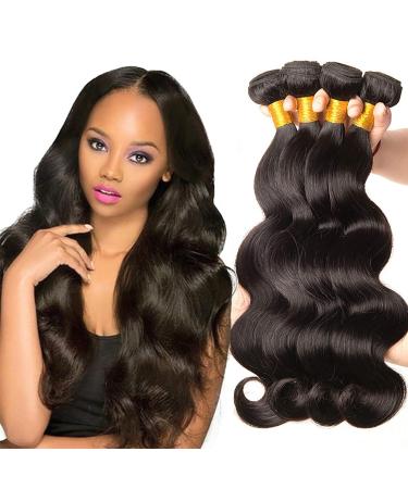 Buy Tonsee Brazilian & Peruvian Body Wave Hair Extensions - 16 to 24 Natural Black Real Hair Bundles - Buy Online on GoSupps.com