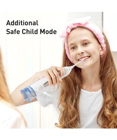 Portable Water Dental Flosser - 4 Modes Child-Friendly Rechargeable 300ML - Perfect for Travel - Buy Online on GoSupps.com