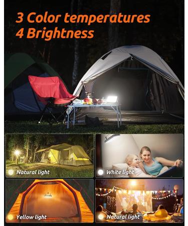 Eventek Rechargeable LED Camping Lantern 4000LM | 20000mAh Power Bank | 144 Hours Runtime | 5 Light Modes | IPX5 Waterproof | Portable for Emergency, Hurricane, Hiking - Buy Online on GoSupps.com