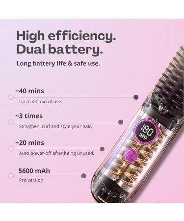 Buy Cordless Hair Straightener Brush PRO – 5600mAh Portable Travel Styling Tool with 9 Temperature Levels Anti-Scald Design Perfect for Women – Fast International Shipping - Buy Online on GoSupps.com