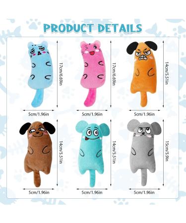 Apricitie 6-Pack Catnip Plush Toys for Cats | Soft Kitten Catnip Toys | Best Cat Toys for Playtime - Buy Online on GoSupps.com