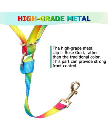 Barkeless Dog Collar - No Pulling Cute & Effective Training Halter for Small to Medium Dogs - Fantasy Rainbow Design - Buy Online on GoSupps.com