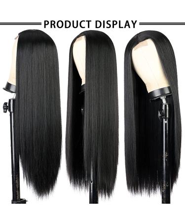 28 Glorious Long Black Synthetic Wig - Natural Looking Straight Hair for Women - Perfect for Daily & Party Wear - Buy Online on GoSupps.com