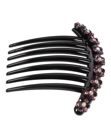 Angoily 1pc Rhinestone Barrettes Wedding Headpiece for Bride Hair Barrettes for Girls Hair Comb Clip Hair Combs 7 Teeth Hair Comb Bridal Hair Accessories Rhinestones Women's