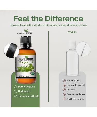 Mayan s Secret USDA Certified Organic Oregano Essential Oil (100% Pure & Natural - UNDILUTED) Huge 1oz Bottle - Perfect for Aromatherapy Relaxation Skin Therapy & More - Buy Online on GoSupps.com