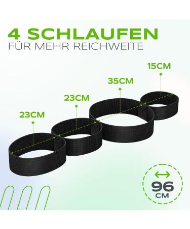 Buy Dupore 96 cm Yoga Belt with 4 Loops - Stretching & Pain Relief Band for Efficient Workouts - Ideal Fitness Accessory - Buy Online on GoSupps.com