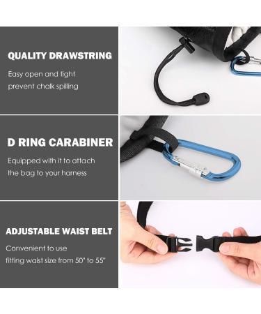 MoKo Rock Climbing Chalk Bag - Adjustable Belt, Zippered Pockets, Carabiner - Buy Online on GoSupps.com