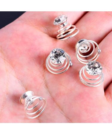 Buy IWOBI 20-Piece Crystal Spiral Hairpins - Elegant Wedding Hair Accessories & Hair Clips - Buy Online on GoSupps.com