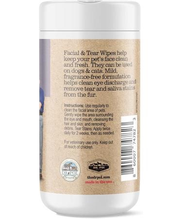 Dr. Pol Tear Stain Remover Wipes for Dogs & Cats - 70 ct. White - Pet Eye Stain Remover - Buy Online on GoSupps.com