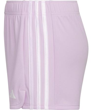 adidas Girls' Aeroready 3-Stripe Pacer Mesh Short 14 - Purple Tint - Buy Online on GoSupps.com