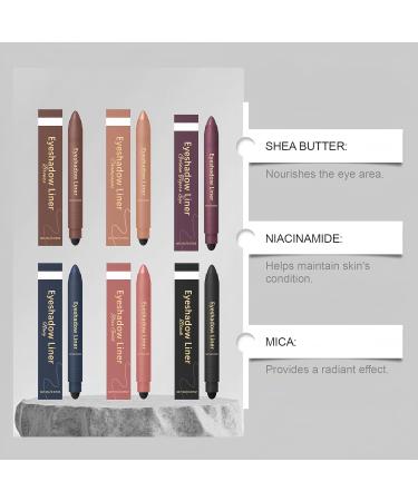 Shadow Liner 2in1 Eyeliner Eyeshadow beautiful eyeshadow antismudge and waterproof longlasting makeup smooth and easy to color suitable for women 2PiecesC - Buy Online on GoSupps.com