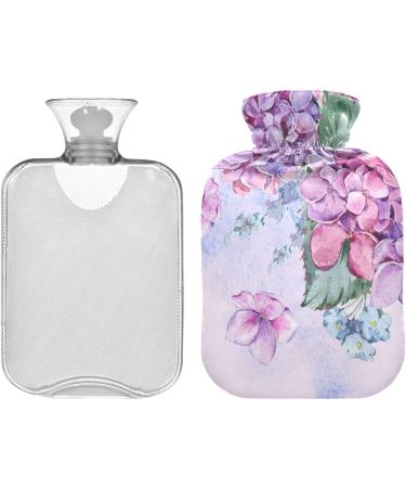 NAANLE Hot Water Bottle with Cover - 1L Transparent | Pain Relief for Menstrual Cramps Hand & Feet | Watercolor Shorts Heat & Cold Therapy - Buy Online on GoSupps.com