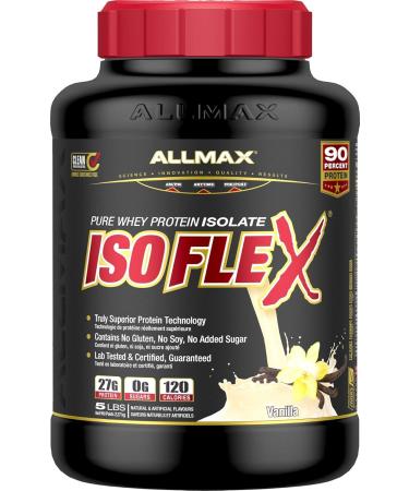Allmax Isoflex 100% Whey Protein Isolate with Shaker Bottle Vanilla 5lbs - Buy Online on GoSupps.com