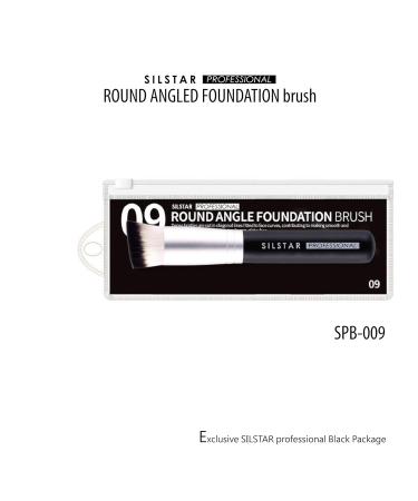 Buy SILSTAR Professional Round Angled Flat Foundation Brush - Natural Birch Wood Handle Made in Korea - International Shipping Available - Buy Online on GoSupps.com
