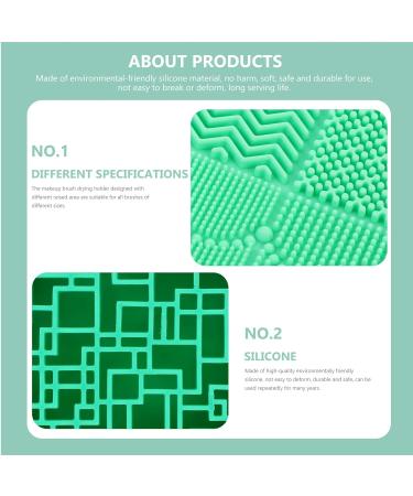 2-in-1 Makeup Brush Storage Box & Scrubber - Versatile Brush Holder & Mat in Green | International Shipping Available - Buy Online on GoSupps.com