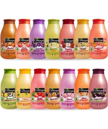 Cottage Moisturising Shower Milk - Raspberry Cream - 97% of Natural Ingredients - Made in France - 250 ml - Buy Online on GoSupps.com