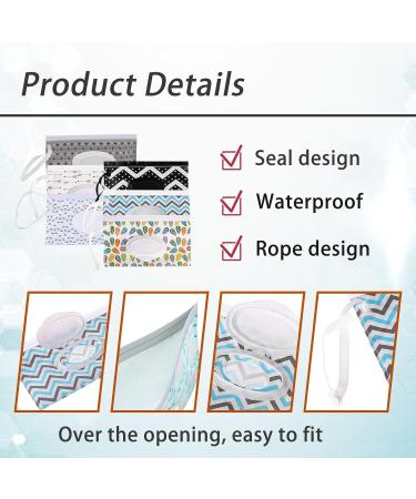 6 Pack Baby Wipe Dispenser Portable Refillable Wipe Holder Baby Wipes Container Wipe Dispenser Reusable Travel Wet Wipe Pouch for Baby and Adult - Buy Online on GoSupps.com
