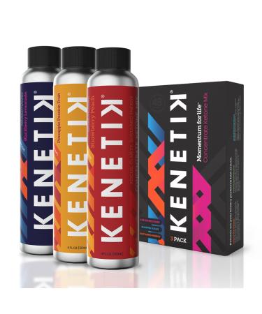 KENETIK Caffeine-Free Focus Concentrate Brain Fuel for Mental Clarity Cognitive Endurance Sugar-Free Bioidentical Ketones (D-BHB) 4oz (4 Servings) 3 Pack Variety Best Seller Variety 4 Fl Oz (Pack of 3)