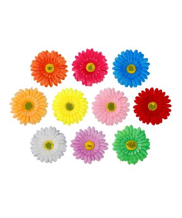 Flower Hair Clips Sunflower Hair Clip Flower Multi-Colored Hair Clip Hair Accessories Hairpins for Children Women Girls 10 Pieces - Buy Online on GoSupps.com