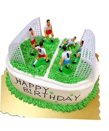 Ciieeo 8pcs Football Cake Decor Cake Decorating Kit Soccer Cake Soccer Player Cake Decor Appetizer Picks Soccer Cupcake Topper Cake Decoration Dessert Toppers Soft Paper Cup