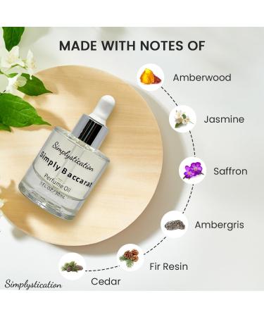 Simply Baccarat Perfume Oil Unisex Long Lasting Fragrance Oil Perfume Travel Size Perfume for Daily Use Vegan & Cruelty-Free Dropper Perfume 30ml 30 ml Simply Baccarat - Buy Online on GoSupps.com