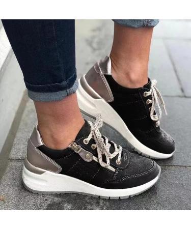 Buy XTZ YGLD Women's Summer Sandals - Breathable Casual Mesh Flat Wedge Shoes in Black (UK Size 6.5) - Fashion-Forward Comfort for Every Occasion - Buy Online on GoSupps.com
