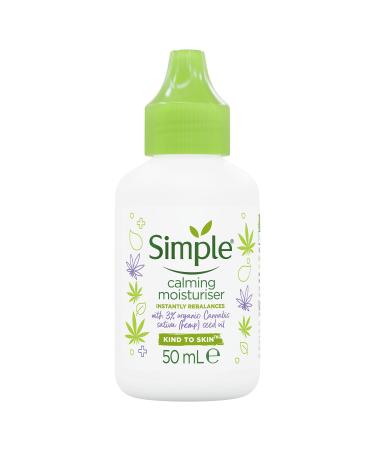 Simple Calming Moisturiser Skin Cream with organic hemp seed oil skincare for sensitive skin 50 ml - Buy Online on GoSupps.com