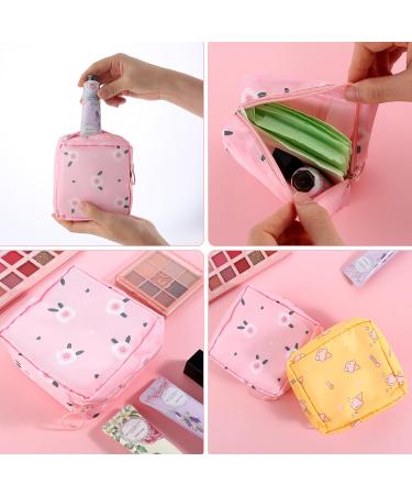 TIESOME Cute Sanitary Napkin Storage Bag for Teen Girls 2Pcs Waterproof Period Bag Lovely Menstrual Pad Bag Portable Period Pouch with Zipper Tampon Holder for Women Ladies School(B) - Buy Online on GoSupps.com