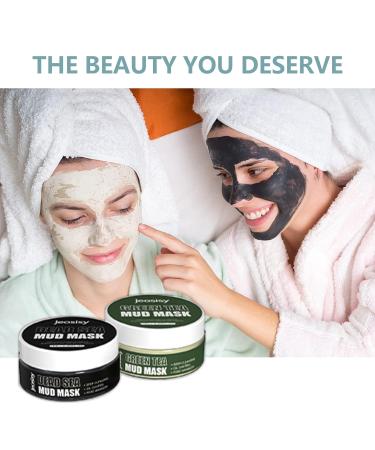 Face Clay Mask Set - Dead Sea & Green Tea Mud Masks for Pore Purifying Blackhead Removal & Oil Control - Anti-Aging Travel Size Gift for Men & Women | 2.8 Oz x 2 - Buy Online on GoSupps.com