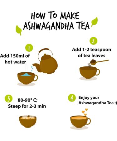 CHAIZONED Ashwagandha Tea Blend - Green Tea Fennel Tulsi & Cinnamon - For Cognitive Focus Immune Support Heart & Stress Support - Energizing Refreshing & Relaxing - Cultivated in India - Brews upto 25 Cups - 50g (1.7 oz) - Buy Online on GoSupps.com