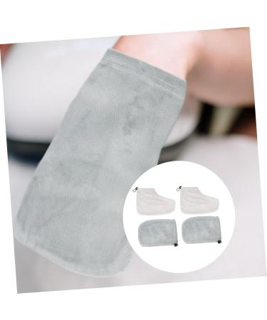 FRCOLOR Foot Cover 2 Pairs Gloves Insulation Cotton Hand Paraffin Wax Gloves 28x20cm Grey - Buy Online on GoSupps.com
