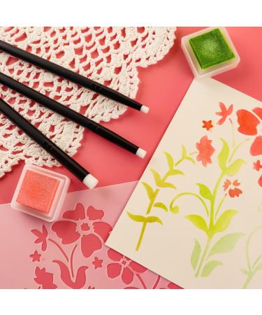 Ink Blending Brushes for Card Making - Detailed Paintbrushes with Angled/Flat Heads - 12 PCS - Buy Online on GoSupps.com