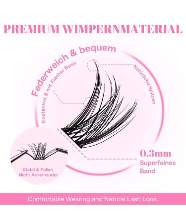 Calailis DIY Individual Eyelashes - 96 PCs D Curl Cluster Lashes (10-16mm) for At-Home Lash Extensions | International Shipping Available - Buy Online on GoSupps.com