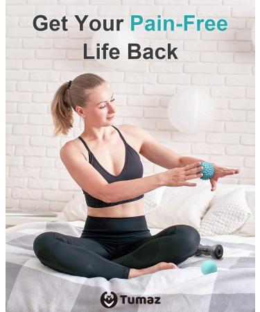 Tumaz 3-in-1 Massage Ball & Foot Roller Set for Plantar Fasciitis Relief and Muscle Pain - Premium Ergonomic Design - Buy Online on GoSupps.com