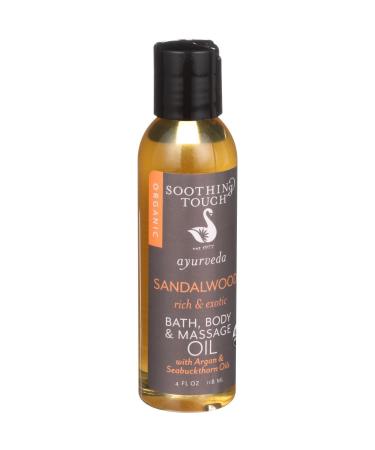 Soothing Touch Bath Body and Massage Oil - Ayurveda - Sandalwood - Rich and Exotic - 4 oz