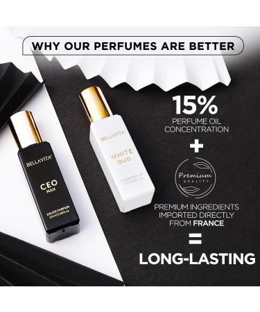 Be'llaVita Luxury CEO Man & White Oud Unisex Perfume Combo with Tonka Agarwood & Orange | Woody EDP Fragrance Scent Pack of 2 20 ml Each - Buy Online on GoSupps.com
