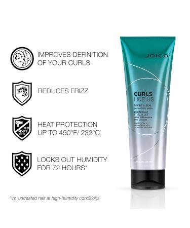 Joico Curls Like Us Define & Seal Curl Defining Gelee for Curly Hair - Reduce Frizz Medium Hold Heat Protection Moringa Seed & Algae Oil - 8.5 Fl Oz - Buy Online on GoSupps.com