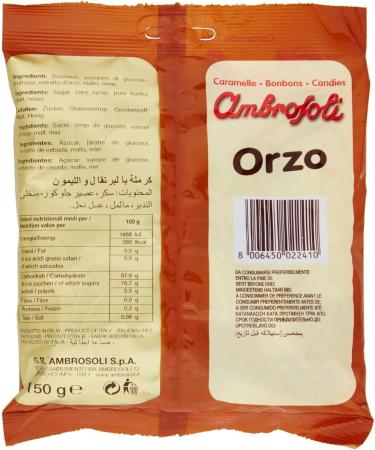  Ambrosoli Pack of 6 Ambrosoli Orzo hard candies with barley flavour 150g - Buy Online on GoSupps.com