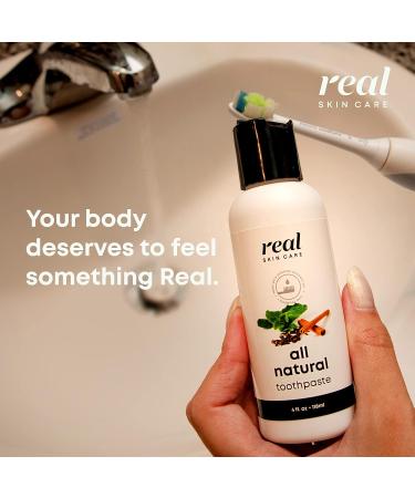 Real Skin Care Coconut Toothpaste | Natural, Organic & Fluoride-Free for Healthy Smiles | Refreshing Flavored Toothpaste with Essential Oils | Handmade in USA - Buy Online on GoSupps.com