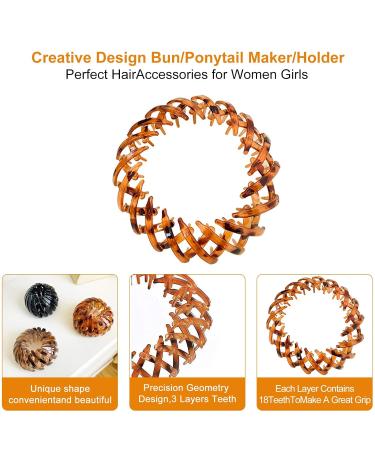 RONGYI Bird Nest Hair Clips Pack of 4 - Versatile Ponytail Hair Pins for Girls in Four Colours - Buy Online on GoSupps.com