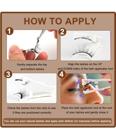 Magnetic Eyelashes Natural Look Reusable Magnetic Lashes With Applicator Magnetic Eyelashes Without Eyeliner Soft False Eyelashes Magnetic Easy To Wear No Glue & No Makeup Remover - Buy Online on GoSupps.com