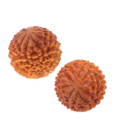 Frcolor 4 pieces massage globe Handmilling balls Mini exercise ball massage ball decompression ball walking aid handicrafts fitness supply wooden trade shaped massage device fascia gymnastics ball