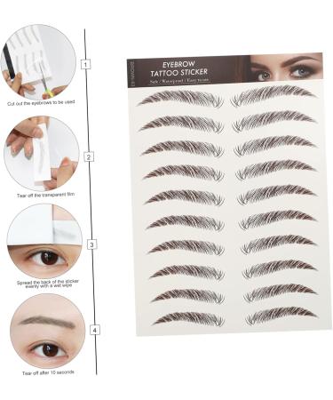 Beavorty 54 Sheets Waterproof Eyebrow Stickers Eyebrow Stickers Waterproof Imitation Eyebrow Tool 3d Make up - Buy Online on GoSupps.com