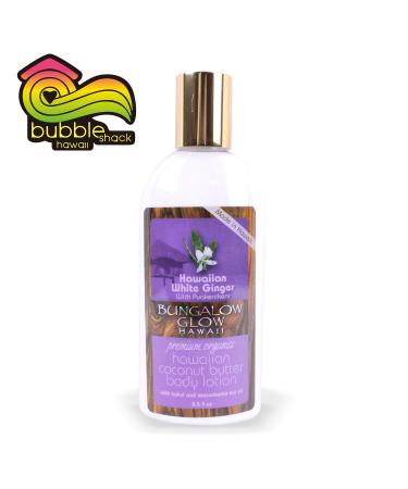 Hawaiian Bungalow Glow Organic Coconut Butter Body Lotion - White Ginger | Hydrating & Natural Skincare for All Skin Types - Buy Online on GoSupps.com