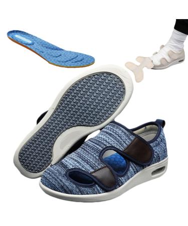 JULENO Diabetic Shoes for Men Women Extra Wide Width Non Slip Diabetic Shoes Adjustable Outdoor Lightweight Sneakers for Diabetic Elderly Swollen Feet (F 13.5) F 13.5 Wide Women/13.5 Wide Men