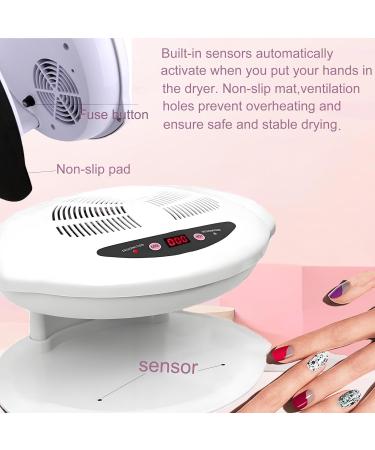 JOSBES 400 Watt Air Nail Polish Dryer Nail Fan Nail Varnish Dryer Intelligent Auto Sensor Hot and Cold Air Nail Polish Drying Fan Home Salon Manicure Tool for Hands and Feet - Buy Online on GoSupps.com