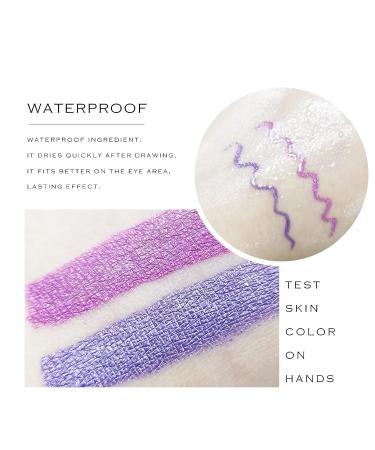 KYDA Glitter Eyeliner Pen Set - Metallic Sparkling Colors, Waterproof and Long-Lasting - Purple Red & Purple - Buy Online on GoSupps.com