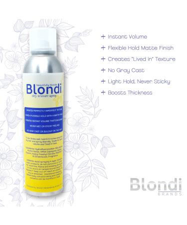Blondi Dry Texture Spray - All Hair Types - Volume Hairspray - Vegan - Cruelty Free - Sulfate Free - Paraben Free - Color Safe - Buy Online on GoSupps.com