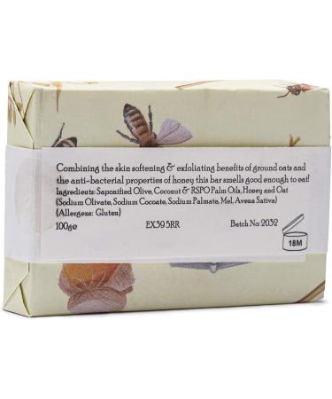 Clovelly Soap Co Natural Handmade Exfoliating Soap Bar with Honey & Oat for all Skin Types 100g - Buy Online on GoSupps.com